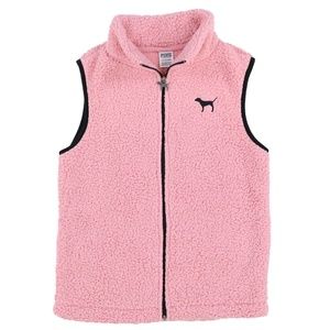 Victoria's Secret Pink Soft Sherpa Vest Jacket